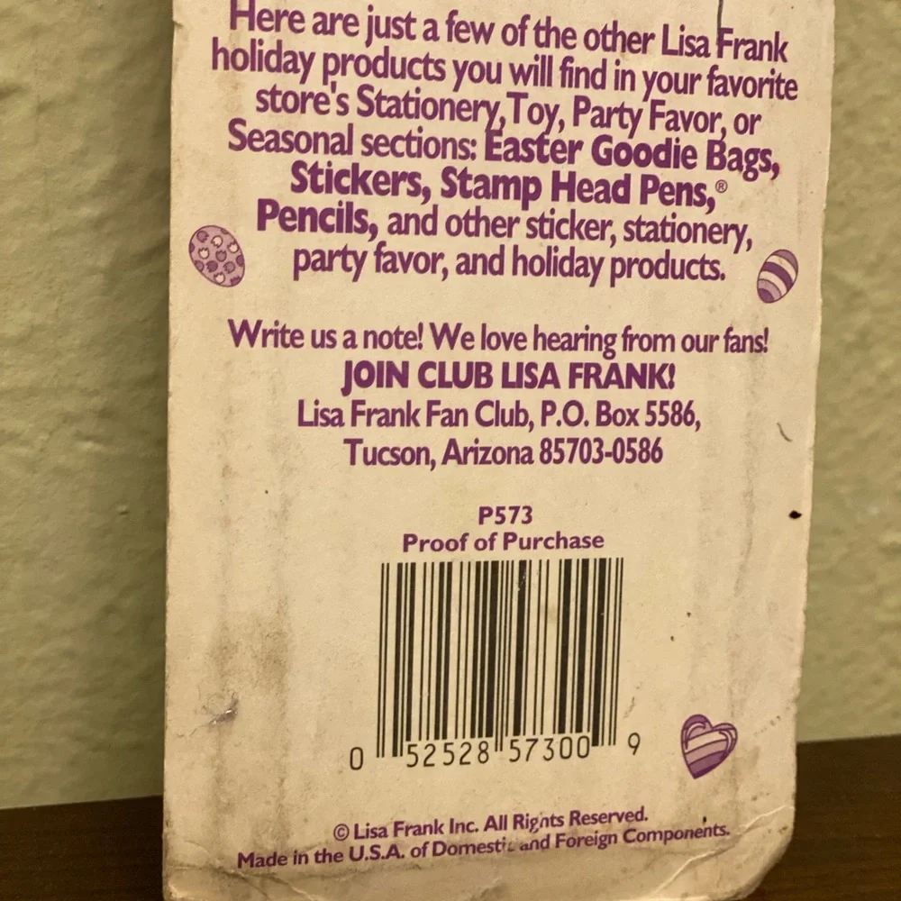 Vintage, sealed Lisa Frank Easter Foil Pencils